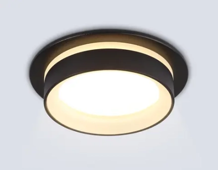 Светильник встраиваемый TN6708 BK черный IP44 GX53 max 15W D105*45