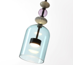 5046/12L L-VISION ODL24 369 черный/голубой/металл/стекло/керамика Подвес LED 12W 4000К 1400Лм PALLETA
