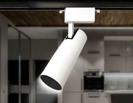 Трековый однофазный светодиодный светильник GL5852 WH/BK белый/черный LED 20W 4200K 24°