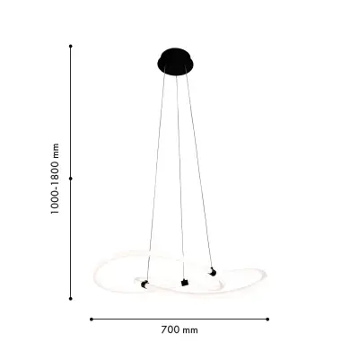 Подвесная люстра Vendel 4471-3P, LED*36W, 4000LM, 3000-6500K. ТМ F-Promo