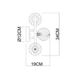 Бра Arte Lamp ETEREO A5261AP-3GO, 3хG9