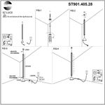 ST901.405.28 Светильник напольный ST-Luce Черный LED 1*28W 4000K