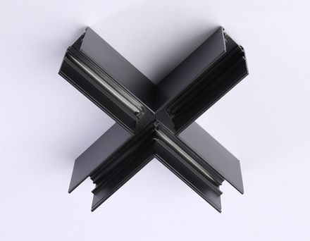 Коннектор X-образный для накладного шинопровода Magnetic GL3376 BK черный 170*170*53.7