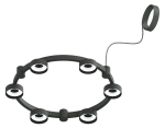 Корпус светильника Techno Ring подвесной для насадок Ø85мм C9232/6 SBK черный песок D550*70.5mm GX53/6