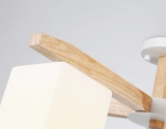 Подвесная люстра TR83118/5 WH/LW белый/светлое дерево E27/5 max 40W D700*325