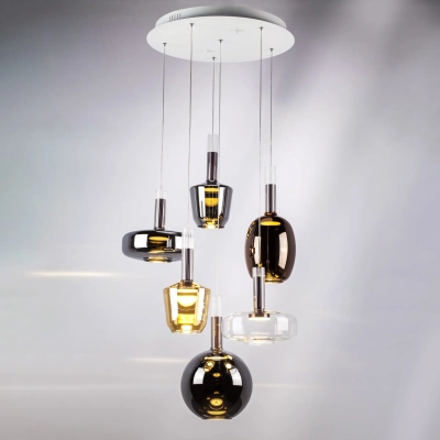 792169 Люстра DISCO 6x6W LED 1200LM 120G БЕЛЫЙ/МУЛЬТИКОЛОР 3000К