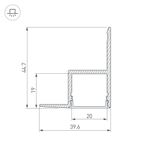 Профиль ARH-CEIL-2000 ANOD (Arlight, Алюминий)