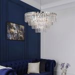 Умная подвесная хрустальная люстра 10130/10 хром