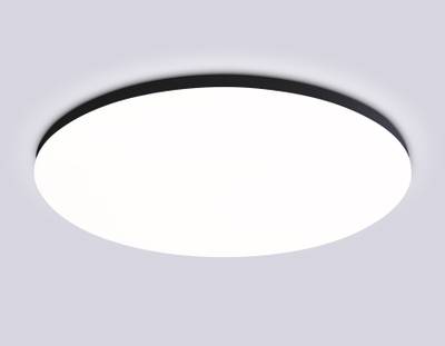 Потолочный светодиодный светильник с Wi-Fi Яндекс Алисой/Tuya/Smart Home/Alexa FZ2005 BK черный IP54 25W 3000K-6500K+RGB D370*55 (ПДУ ИК)