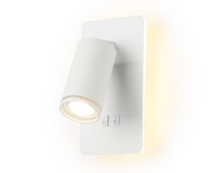 Светильник светодиодный настенный с выключателем FW2465 WH белый LED 4200K 9W 185*105*150