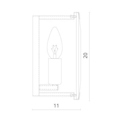 Настенный светильник Divinare OSTIN 1100/02 AP-1, 1хE14