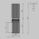 Настенный светильник (бра) Metropolis GU10х2 MOD475WL-02BS. TM Maytoni