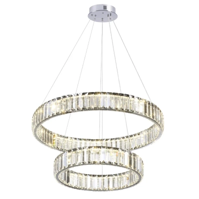 4930/60L L-VISION ODL24 593 хром/прозрачный металл/хрусталь Люстра LED 60W 4000K 7140Лм VEKIA