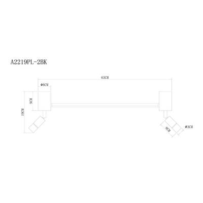 Спот Arte Lamp RASALAS A2219PL-2BK, 1хLED