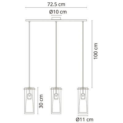 Подвесной светильник Arte Lamp ARIES A8983SP-3PB, 3хE27
