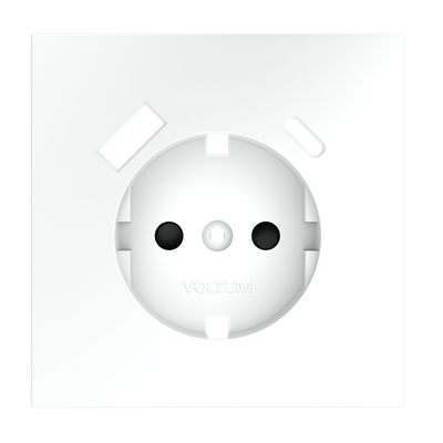 VLS001002 Накладка для розетки с заземлением и защитными шторками, с USB A+C, S70 (белый матовый). (ТМ Maytoni)