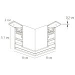 Коннектор угловой для магнитного шинопровода Arte Lamp EXPERT-ACCESSORIES A590606