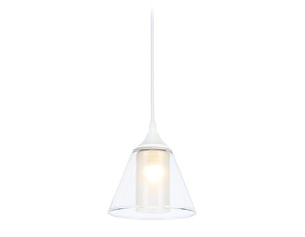 Светильник подвесной TR3551 WH/CL/FR белый/прозрачный/белый матовый E27 max 40W D160*800