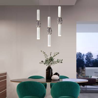 Подвесной светодиодный светильник 50191/1 LED белый/хром