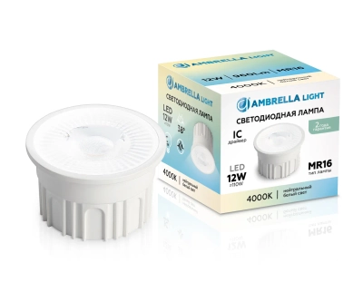 Лампа светодиодная 212302 Лампа LED MR16-PR 12W IC 4000K 220-240V 38°