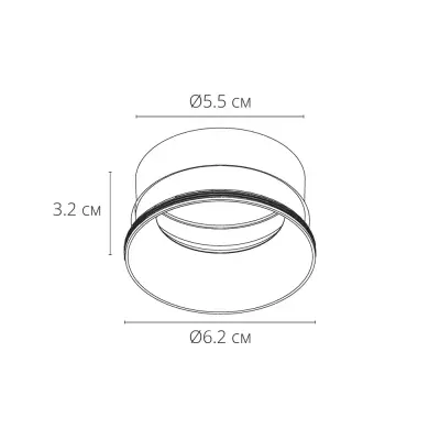 Декоративная рамка для безрамочного светильника Arte Lamp INTER A3010PL-1BK, GU10