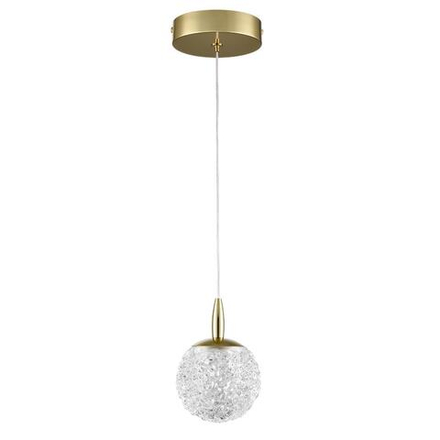 8080/1A LEDIO LN25 000  золото/прозрачный, металл/акрил Подвесной светильник LED 3W 4000K 220V TRINO
