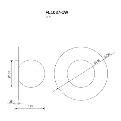 Бра Destello FL1037-1W, G9х1