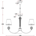 Подвесная люстра Arte Lamp GRACIE A7301LM-6PB, 6хE14