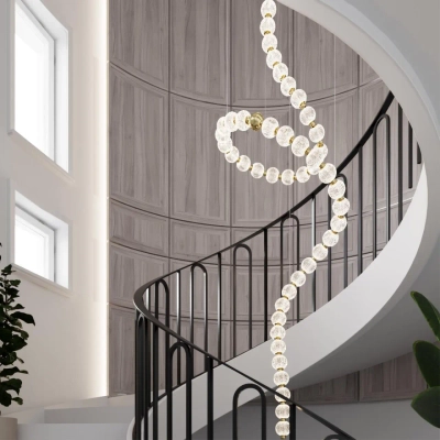5008/132L L-VISION ODL23 579 золотой/прозрачный/металл/акрил Люстра LED 132W 4000K 6600Лм CRYSTAL