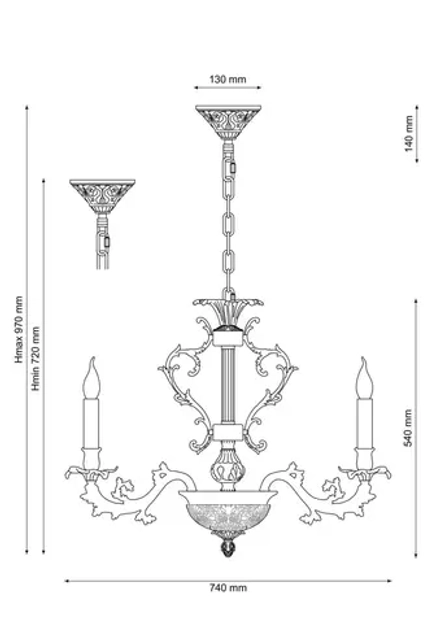 Люстра Lucia Tucci FIRENZE 1780.8.2 antique gold
