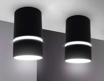 Накладной точечный светильник с акрилом TN3412 SBK черный песок GU5.3 D65*105