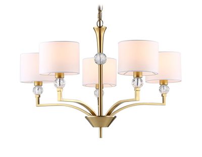 Светильник подвесной LH71131/5 BS/WH латунь/белый E14/5 max 40W D660*880