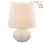 8145/1T MODERNI LN25 000 белый, керамика/текстиль Настольная лампа Е27 1*60W 220V HAMA