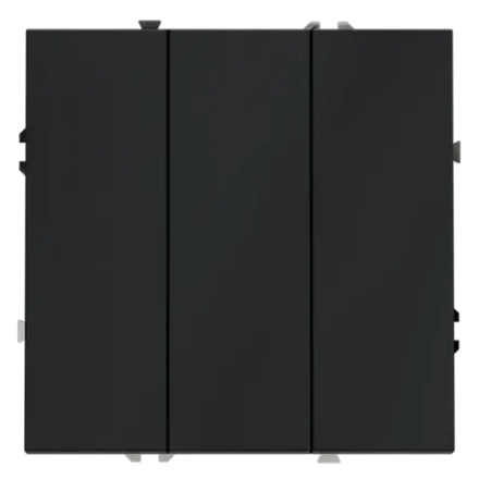 VLS030107 Выключатель встраиваемый VOLTUM S70 трехклавишный 10А, (графит). (ТМ Maytoni)