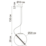 Подвесной светильник Arte Lamp HOLLY A3220SP-1PB, 1хLED