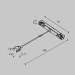 Коннектор с тросовым подвесом Tau в шинопровод Exility, TRA101SWT-2B. TM Maytoni