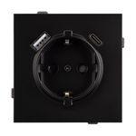Механизм розетки с USB зарядкой SCT-TENDO-MUAC-PL-BK (230V, 16A) (Arlight, -)