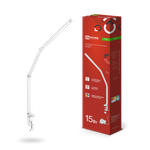 Светильник светодиодный настольный PLUS ССC-02Б 15Вт 3000-6500К 600лм USB с адаптером на струбцине бел. IN HOME 4690612045276