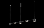 Светильник подвесной Crystal Lux TRISTAN SP5 L1200 BLACK 3690/205