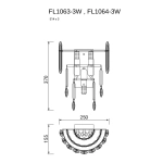 Бра Constancia Gold FL1063-3W, E14х3