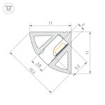 Профиль SL-KANT-H11-2000 ANOD BLACK (Arlight, Алюминий)