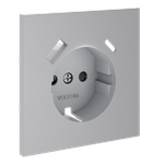 VLS001016 Накладка для розетки с заземлением и защитными шторками, с USB A+C, S70 (серый). (ТМ Maytoni)
