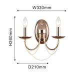 Бра Plini 2591-2W, 2*E14*40W. ТМ F-Promo