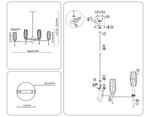 Светильник на штанге LH55202/8 BS/CL латунь/прозрачный E14*8 max 40W D800*520