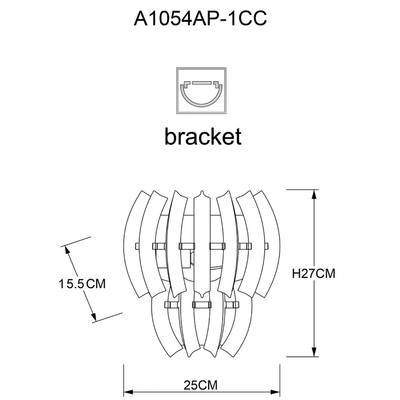 Настенный светильник Arte Lamp ELLA A1054AP-1CC, 1хE14