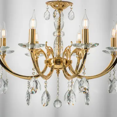 694082 Люстра подв STREGARO 8х60W E14 ЗОЛОТО Lightstar