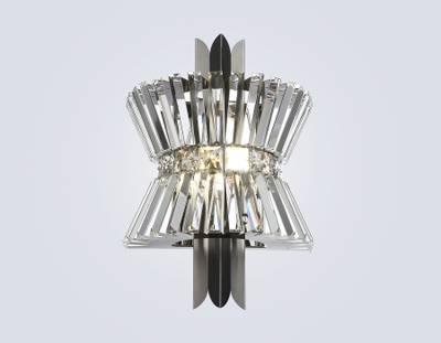 Настенный светильник с хрусталем LH41032/2 BK/CL черный/прозрачный E14*2 max 40W 310*180*460