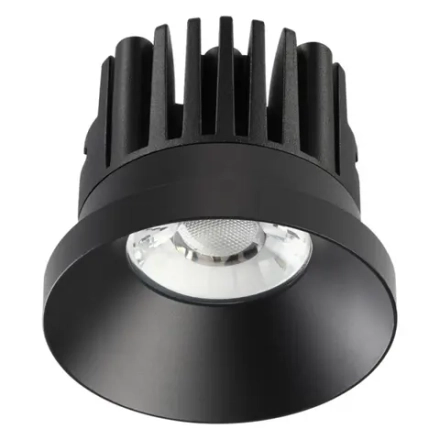 357586 SPOT NT18 538 черный Встраиваемый светильник IP44 LED 3000K 10W 100-265V METIS