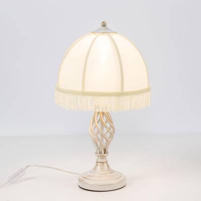 Citilux Базель CL407801 Настольная лампа с бежевым абажуром Патина