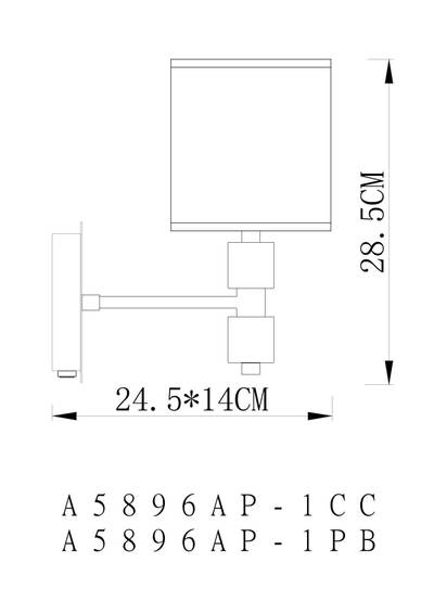 Бра Arte Lamp NORTH A5896AP-1CC, 1хE14